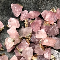 Großhandel Naturstein Kristall Rough Stones Anhänger Unregelmäßige Amethyst Stein Charms Raw Gem stone Anhänger für die Schmuck herstellung