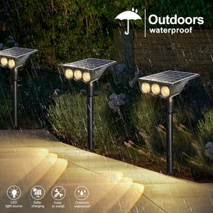 Foco Solar de 1200mAh para Exteriores, Juego de 1/2 Unidades, Luces Solares para Jardín con Estaca para Iluminación de Patio y Jardín - Product Image 3