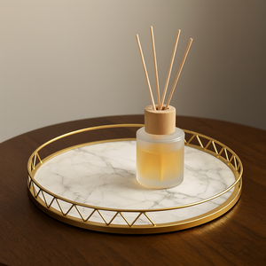 Plateau à motif <span class=keywords><strong>de</strong></span> marbre durable pour usage domestique Assiette <span class=keywords><strong>de</strong></span> fruits secs pour collations simples Petite <span class=keywords><strong>table</strong></span> à thé sèche <span class=keywords><strong>Table</strong></span> basse <span class=keywords><strong>de</strong></span> rangement <span class=keywords><strong>de</strong></span> bureau - Product Image 2