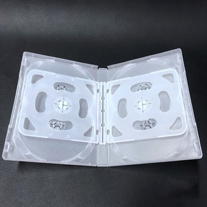 Boîte de rangement pour CD/<span class=keywords><strong>DVD</strong></span>, album multimédia, <span class=keywords><strong>en</strong></span> plastique PP ultra fin de 1,2 mm, plateau intérieur multi-disques, capacité 4-6, transparente, type clamshell - Product Image 4