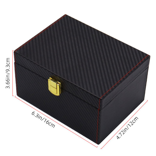 Car PU Leather Signal Blocker Box RFID Fob Anti Theft Signal Blocking Faraday Box Key Safe Lock Box
