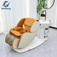 Fauteuil de lavage et de massage pour salon de coiffure avec bac à shampoing rotatif pour le lavage des cheveux