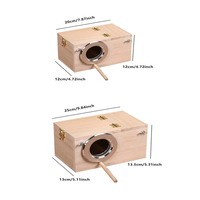 KWS Cage en bois durable et sécurisée pour perroquets, perruches, calopsittes – Nid d'élevage naturel pour oiseaux – Couleur et taille personnalisables