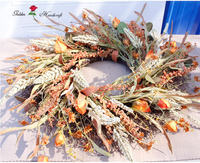 QSLH - T242 Couronne décorative d'automne 24 pouces Couronne d'automne pour porte d'entrée ou murale