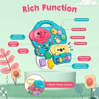 Table d'activités pour bébé sécurisée, trotteur 2 en 1, trotteur d'apprentissage pour bébé, trotteur pour enfants, pour garçons et filles, avec bureau d'apprentissage