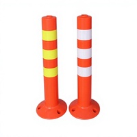 Poteau de signalisation flexible en caoutchouc PE pour parking, cône réfléchissant élastique, barrière de stationnement, ligne de délimitation de zone, poteau de signalisation en plastique