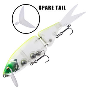 Pêche Soft Tail 2 Section Pêche Truite <span class=keywords><strong>Leurre</strong></span> sillage appât articulé vairon leurres Jerkbait Swimbait Predator Wobbler Minnow Pike - Product Image 4