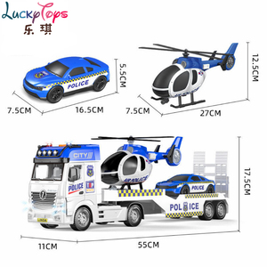 Camion multifonctionnel <span class=keywords><strong>de</strong></span> chantier avec <span class=keywords><strong>hélicoptère</strong></span> et voiture, jeu <span class=keywords><strong>de</strong></span> société et jouet pour enfants - Product Image 3