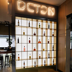 Vitrine de présentation lumineuse en acrylique avec plaque métallique personnalisable JINXIN pour bar, cave à vin, <span class=keywords><strong>niche</strong></span> décorative moderne - Product Image 2