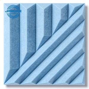 3D波浪形PET吸音板会议室隔音墙装饰 - Product Image 5