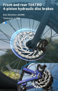 Великобритания ЕС склад Duotts E26 толстый электровелосипед MTB Электрический горный велосипед Гибридный Электронный велосипед Bicicleta Electrica De Montana - Product Image 4