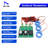 Compteur d'énergie intelligent triphasé RS485 TTL 80A bidirectionnel avec module de surveillance KWH et 3 CT JSY-MK JSY-MK-333