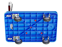 MBC-015 Fournisseur Vérifié Matériel en Nylon Pliable pour Chariots Surface de Plateforme Antidérapante Outils de Bagages d'Aéroport Roulettes