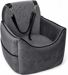 Waterproof Quilted Dog Car Seat With Adjustable Safety Strap Washable Anti Scratch Pet Car Seat Non Slip <b>Back</b> Seat for Travel - Product Image 6