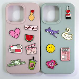 Стильный современный металлический значок с эмалью, милый, с изображением напитков и сердечек, для подарков - Product Image 1