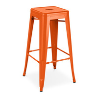 Tabourets de bar hauts d'extérieur, chaise Tollix en métal à prix réduit, revêtement poudré, Barhocker