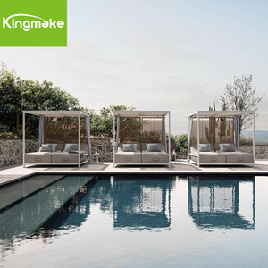 Moderno Cojín Grueso Tumbonas Muebles de Piscina Villa de Lujo Al Aire Libre Daybed Sunshine Garden <span class=keywords><strong>Cabana</strong></span> - Product Image 4