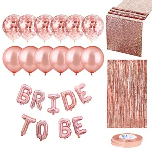 Bachelorette Bridal Shower Wedding Party Supplies Decoration Gold Silver Rose Gold Letter Bride To Be Foil Balloons Set