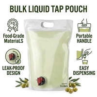 Pochettes souples verticales 1L 2L 3L avec robinet pour vin, cocktails et boissons alcoolisées – Emballage de boissons personnalisé imprimé