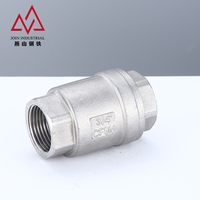 Válvula de Retención Vertical de Acero Inoxidable Multitamaño, Rosca Hembra de 1/2"~4", Válvula Unidireccional para Tuberías de Medios Químicos