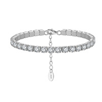 Bijoux haut de gamme en argent Sterling 925 Hip-hop Bracelet à la mode carré Zircon polyvalent neutre bijoux d'anniversaire pour femmes