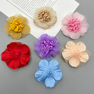 Accesorios para el cabello hechos a mano con flores de tela para bodas, despedidas de soltera, cumpleaños, uso diario, decoración informal. - Product Image 2