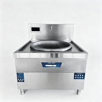Cuisinière à induction professionnelle en acier inoxydable à faible consommation d'énergie 15000W, brûleur unique pour cuisine de restaurant