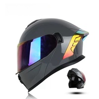 Casque de moto modulaire personnalisé 2025 avec logo, double visière, homologué DOT, rabattable pour homme, en ABS de haute qualité, garantie 1 an