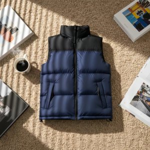 Logo Designer <strong>Men's</strong> Winter Vest <strong>Lightweight</strong> Puffer Body Warmer Hooded Patchwork <strong>Gilet</strong> Custom Down Vest <strong>for</strong> <strong>Men</strong> - Product Image 2