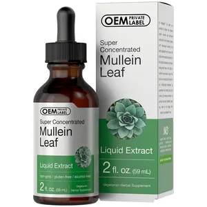 OEM Private Label Mullein liquido estratto di foglie di verbasco integratore di pulitura del polmone gocce di Mullein per il supporto del sistema respiratorio