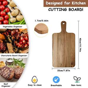 Tablas de Cortar de Madera de Acacia al por Mayor con Asas, Personalizables con Grabado Láser para Cocina, Ideales para Cortar y Regalar - Product Image 2