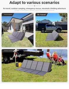 Panneaux solaires pliables 400W en stock, panneaux photovoltaïques en silicium monocristallin, légers et flexibles, panneaux solaires pliables - Product Image 5