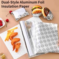 Rouleau de papier aluminium de qualité supérieure, jetable, imperméable et résistant à la graisse, pour hamburgers, chocolat, cuisine, restauration et aliments