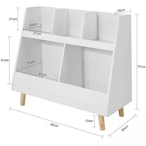 Libreria <span class=keywords><strong>per</strong></span> bambini in legno massello di alta qualità Du con cinque scaffali di grande capacità <span class=keywords><strong>per</strong></span> riporre libri e giocattoli - Product Image 4