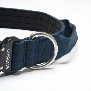 Collier pour chien personnalisé de luxe Lunong avec boucle en métal rembourrée, réglable pour couleurs et logo personnalisés, nylon durable - Product Image 4