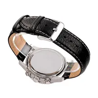 Fabriek Aanpassen Pols Lederen Band Quartz Heren Horloge Japanse Quartz Uurwerk Custom Logo Mannen Horloge