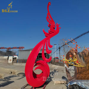 Vendere quadrato esterno decorare arte astratta rivestimento in metallo a grandezza naturale statua animale grande in acciaio inox oro <span class=keywords><strong>fenice</strong></span> scultura - Product Image 6