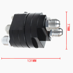 Adaptateur de refroidisseur d'huile pour modification de voiture, 131mm x 77mm, noir, pour mise à niveau et rétrofit, ajustement universel - Product Image 1