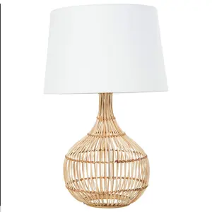 Lights for home modern Manufacturer Supplier table Lamp rattan Woven Light Creative Chandeliers Decoration fabric Lampshade