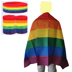 Drapeau <span class=keywords><strong>LGBT</strong></span> progressif arc-en-ciel 3x5 pieds, bon marché, en stock, à suspendre, à porter, cape, bannière avec corde pour le mois de la fierté - Product Image 3
