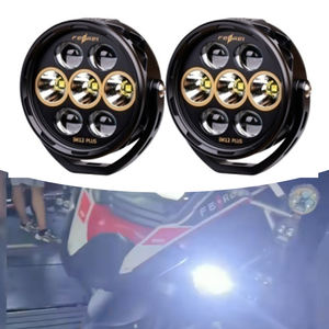Système d'éclairage de moto Ferei LED, mini projecteurs de conduite à haut lumen, clignotants jaunes, 4 lentilles, mise à niveau de rétrofit de clignotants - Product Image 1