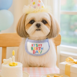 Accessoires pour animaux de compagnie (chiens et chats) pour Halloween/Noël : collier-écharpe en ruban floral coloré, doux, à séchage rapide, durable - Product Image 3