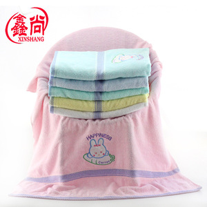 ชุดผ้าขนหนู XINSHANG ขนาด 38x80 ซม. 80x155 ซม. ผ้าฝ้ายปักลายกระต่าย ชุดของขวัญผ้าขนหนูอาบน้ำ - Product Image 3