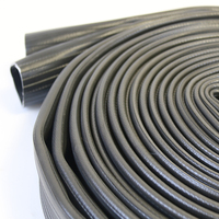 Tuyau d'incendie marin en PVC durable et recyclable, flexible, haute pression, plat, avec raccord en laiton et aluminium