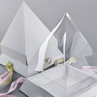 Boîtes d'emballage pyramidales rigides en papier recyclé Sunshine, finition mate, gaufrage, design unique, boîte cadeau pour gâteau, chocolat, biscuits