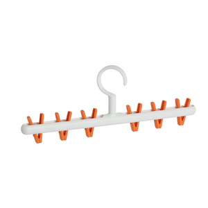 Windproof Multifunction Injection <strong>Plastic</strong> Clothes <strong>Hanger</strong> Strong Trouser Clips Anti Tangle Sock Pegs Folding Drying Rack - Product Image 6