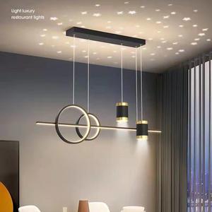 Lampu Gantung Minimalis Nordik Desainer Mewah dengan Pencahayaan Emas Besi LED Modern untuk Ruang Makan - Product Image 3