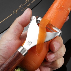Pelador de frutas y <span class=keywords><strong>verduras</strong></span> de cocina para el hogar de acero inoxidable 304 con operación Manual, <span class=keywords><strong>cuchillo</strong></span> para pelar frutas de plástico PP - Product Image 4