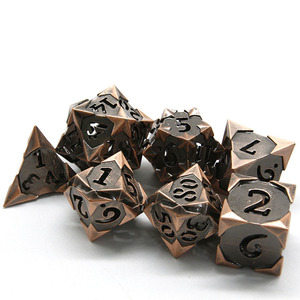 Juego de Dados Poliédricos de Metal Hueco Mágico Personalizado de 7 Piezas para Juegos de Rol/Juegos de Mesa - Product Image 2