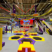 Trampoline Commercial, Équipement de Parc de Trampolines Intérieur, Parc de Trampolines Bungee pour Enfants et Adultes